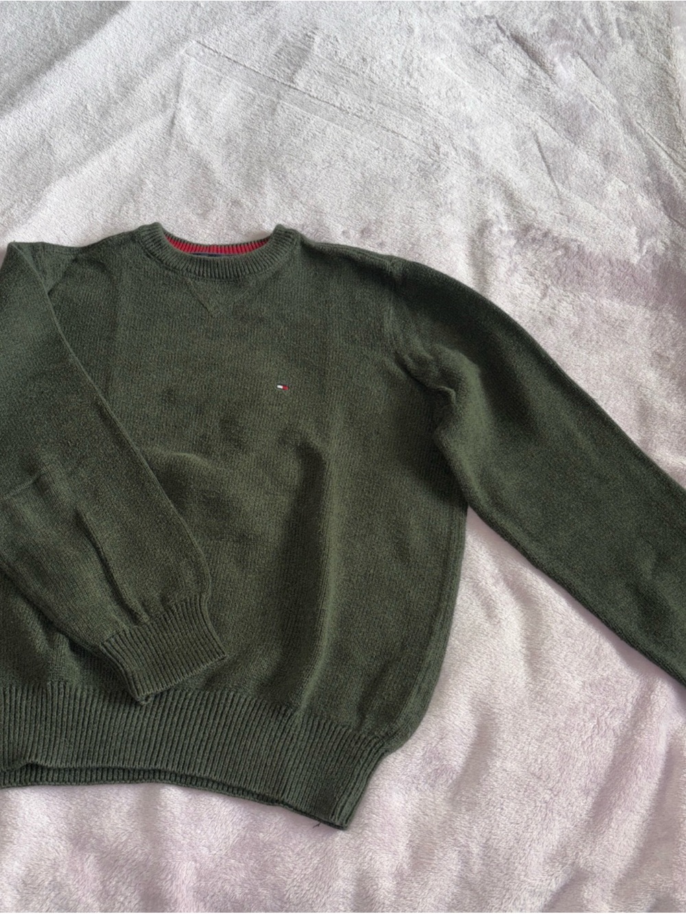 Tommy Hilfiger Olive Green Crewneck Sweater